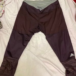 Purple adidas cropped leggings